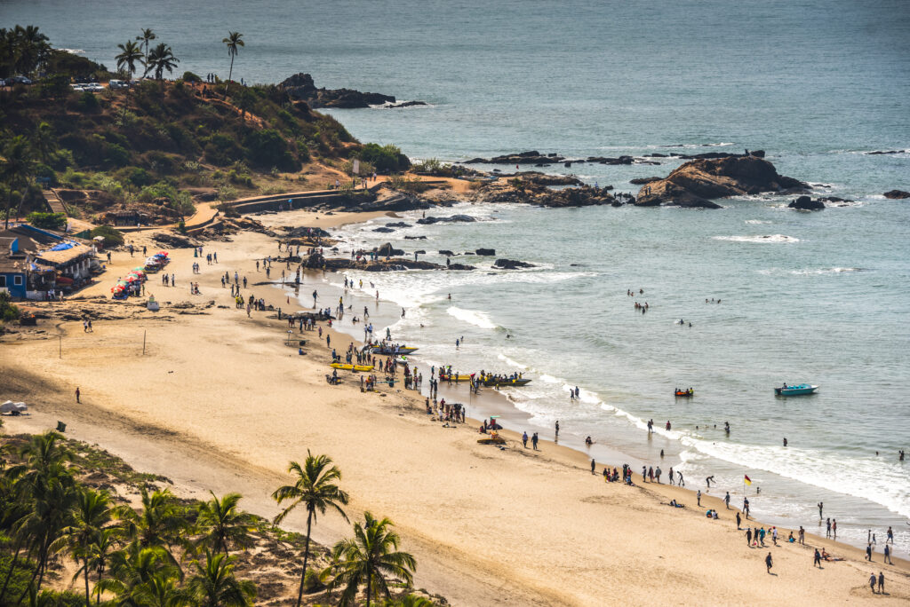 View of Vagator Beach from Chapora Fort, Goa, India